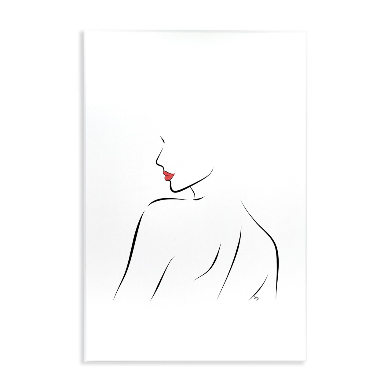 Stupell Industries Minimalist Woman Outline Wall Plaque By Martina Pavlova
